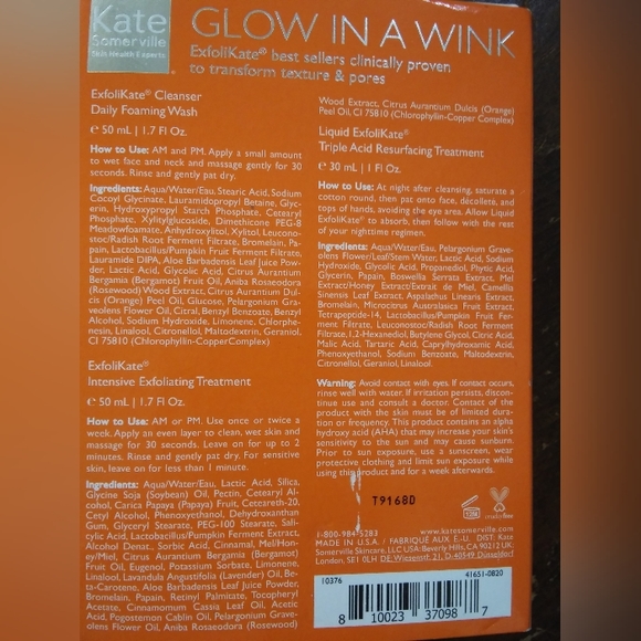 Kate Somerville Glow In A Wink Exfolikate Set - Picture 6 of 6